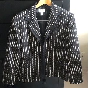 Talbots size 16 black and white jacket